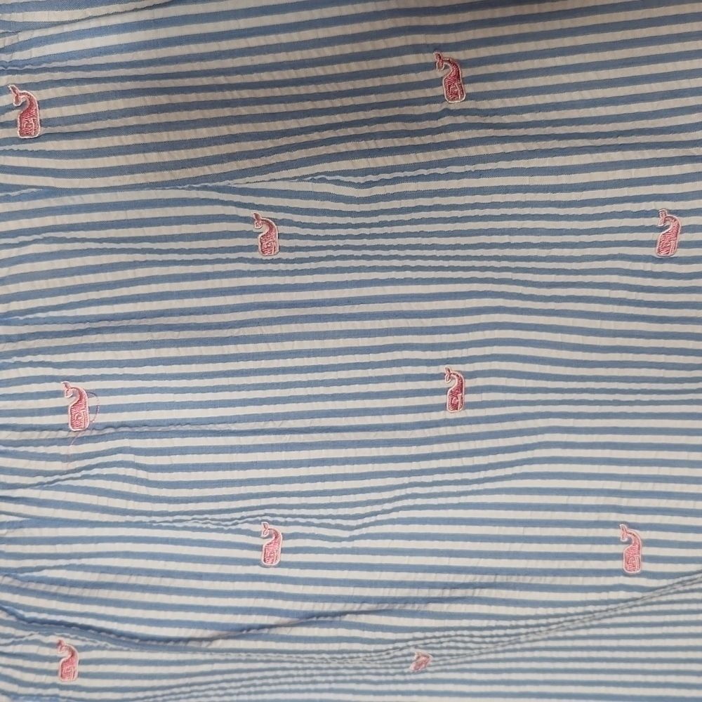 Vineyard Vines Blue and White Seersucker Skirt Size L - Picture 3 of 8